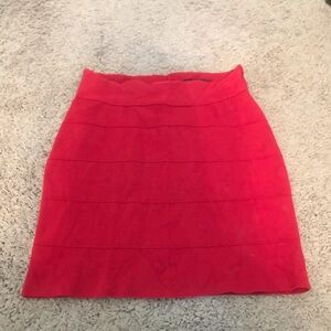 Express red mini skirt